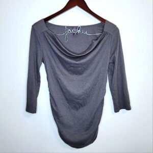 Oh Baby By Motherhood Gray 3/4 Sleeve Top Size Small